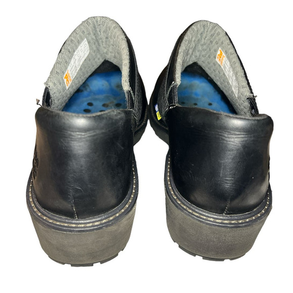 Timberland Women's Shoes Pro Riveter Alloy Toe Bootie in Black Leather Size 11 - Picture 3 of 7